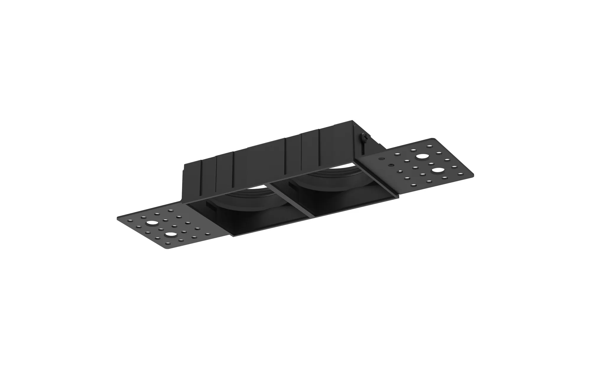 M9709  Sunrise 2 x 8W Rectangular Recessed  Spotlight,Black outer frame,Cutout:110x55mm, 3yrs Warranty